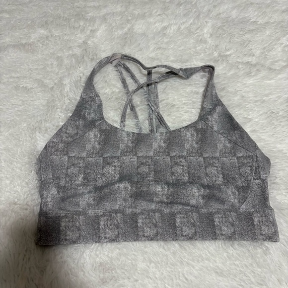 ZYIA Gray Strappy Sports Bra with Criss-Cross Back L - Picture 2 of 4
